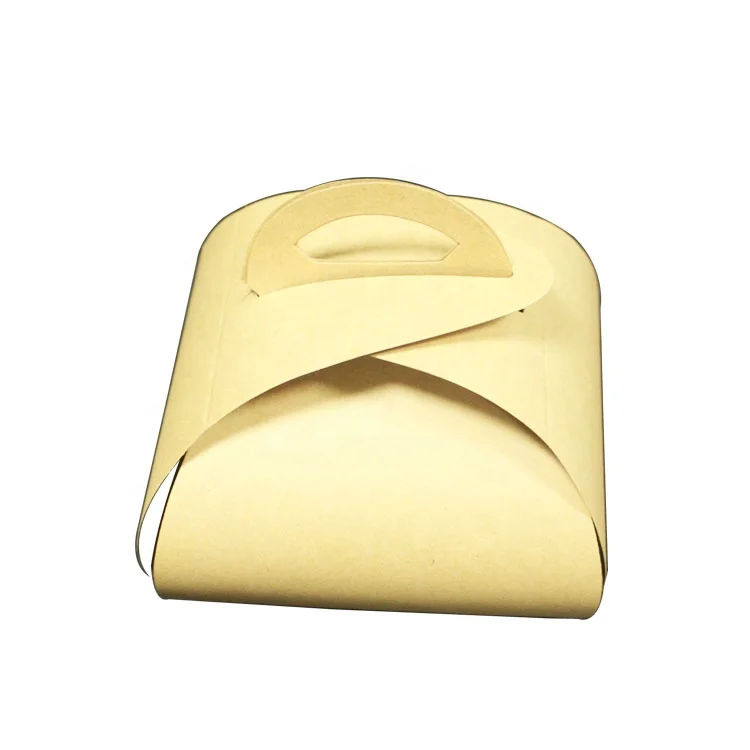 round Food Grade Disposable Cake Box for Dessert Baking Container Stamping Embossing Varnishing Printing Handling Blister Use