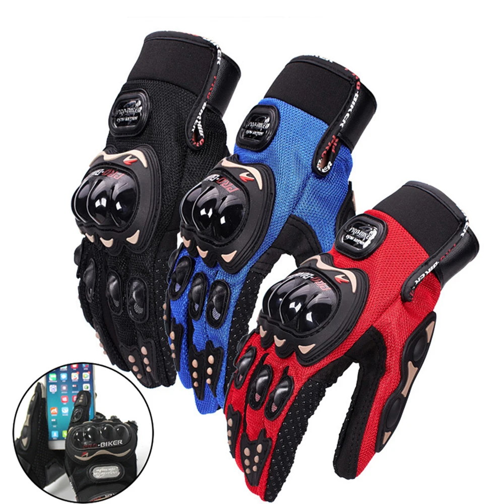 Motorcycle Gloves Man Wearable Moto Motocross Breath Touch Screen Racing Motorbike Bicycle Protective Gears Glove