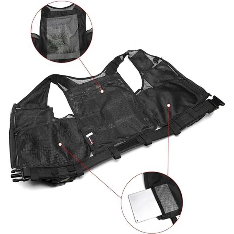 Vancharli Manufacturer Multi-pocket Ultra-Light Breathable Training Airsoft Tactical Vest Patches for Outdoor Equipment