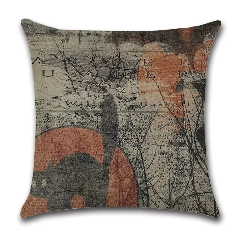 High quality Hold pillow case flax diablo series Halloween day home sitting room sofa cushion sets covers