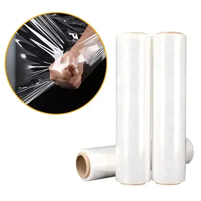 Factory Price pallet wrap plastic hand lldpe stretch film 18mic for packaging