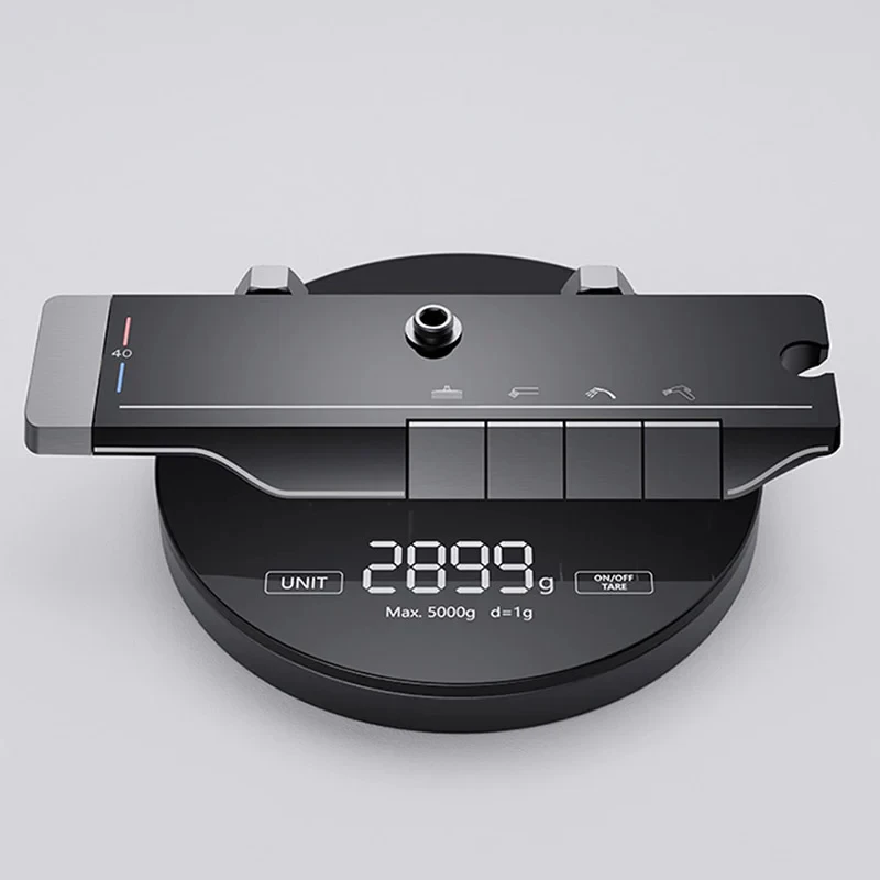 LED Digital Piano Shower System Faucets Shower Bathtub Mixer Faucet with Handheld Spray and Glass Shelf