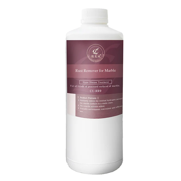 Powerful industrial white marble floor yellow stain rust removal chemicals