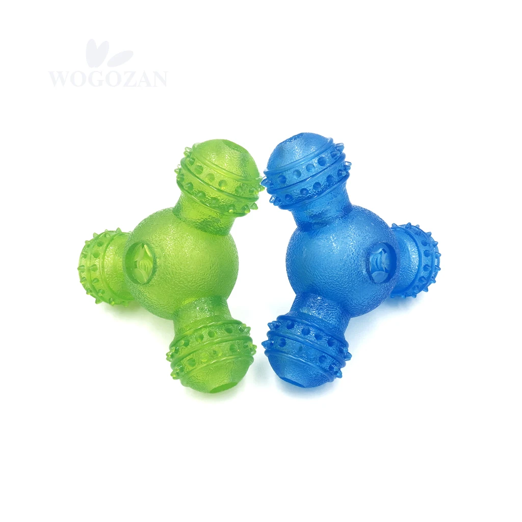 
Hot Sale Teeth Cleaning Food Dispenser Toys Feeder Puppy Dental Molar Toothbrush Durable Dog Chewer Toy 