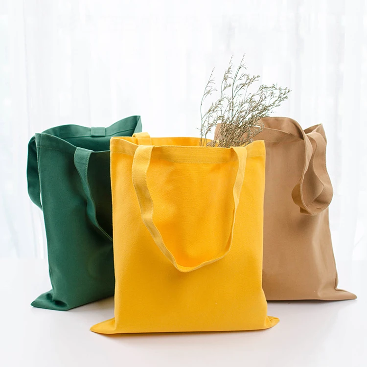 OLEI  Eco friendly tote shoulder bag tote bag canvas custom  tote bag cotton custom print black yellow beige white pink green