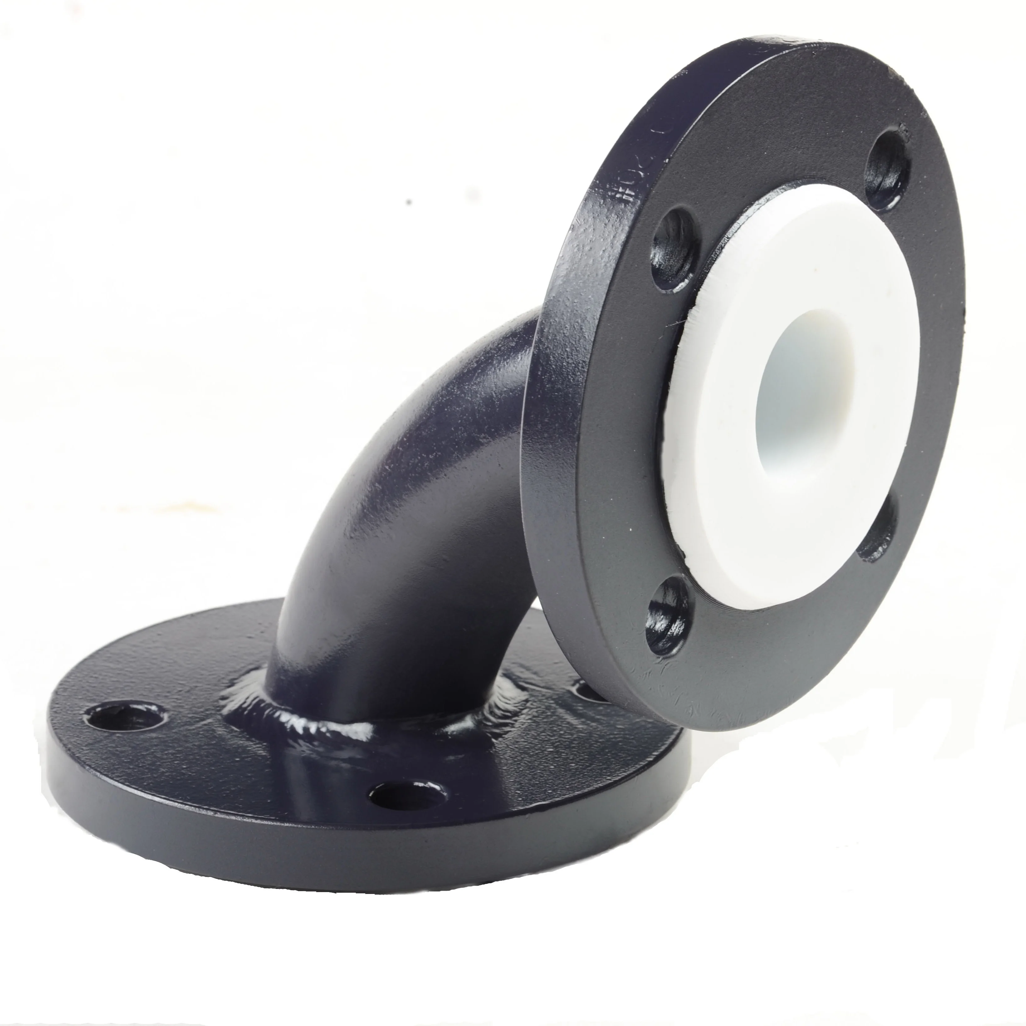 PTFE/PFA Lined Elbows 45 degree/90 degree  Fixed/Loose Flange Type Pipe Fittings 150# for Chemical Industrial Watertreament