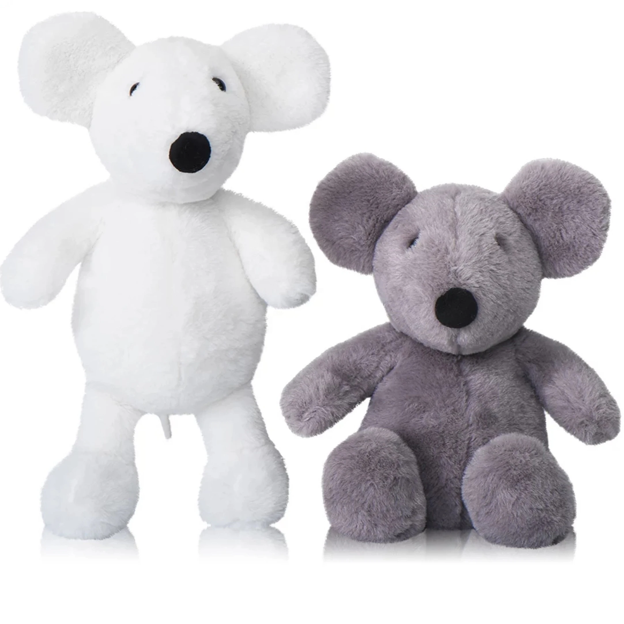 2023 grey and white mouse plush toys animal plush toy mouse with custom logo stuffed animal mouse