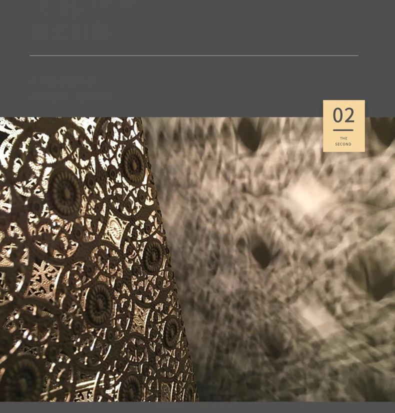 Thai style retro chandelier Thai style Arabic style restaurant club bar table designer art deco lamp