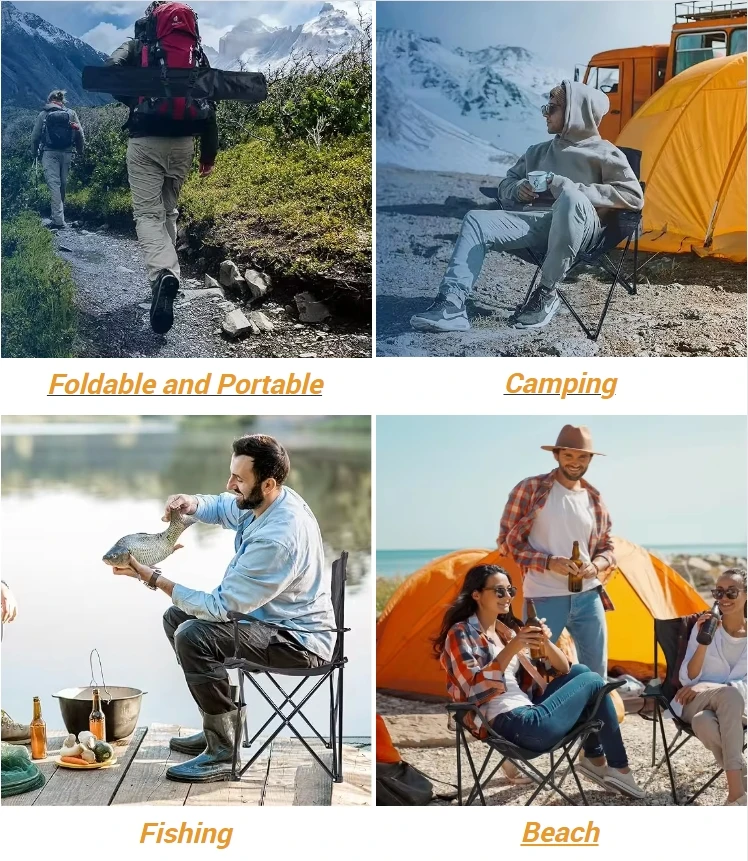Wholesale Custom Lightweight Outdoor Folding Foldable Fishing Chair Foldable Camping Chair Beach Chairs For Summer Travel