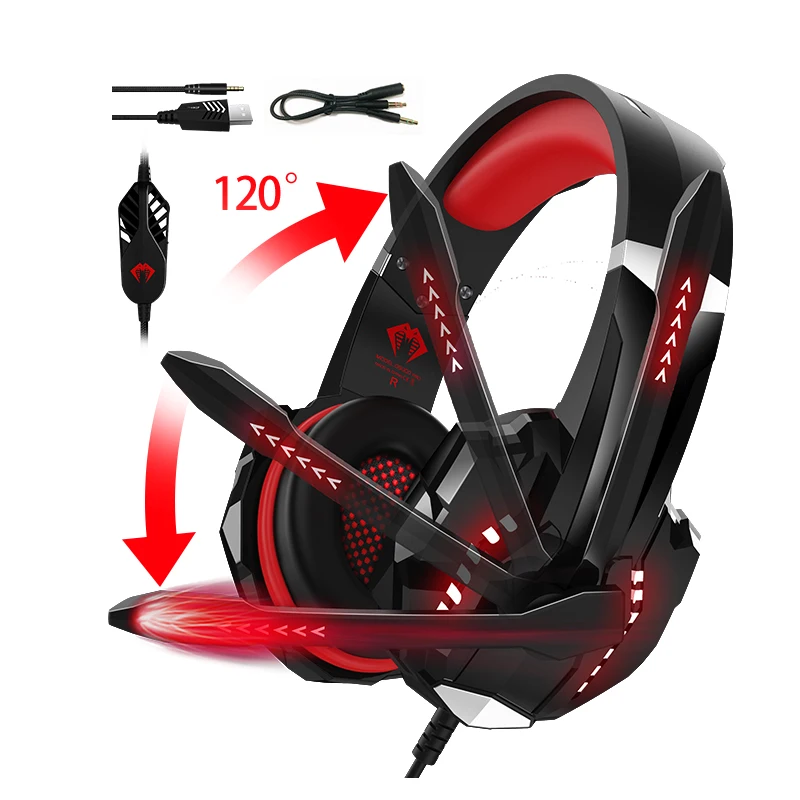 Best G9000 Pro Headphone 7.1 Surround Gamer Headphones Usb Ps4 Headband Games Audifonos Noise Cancelling Gaming Headset With Mic