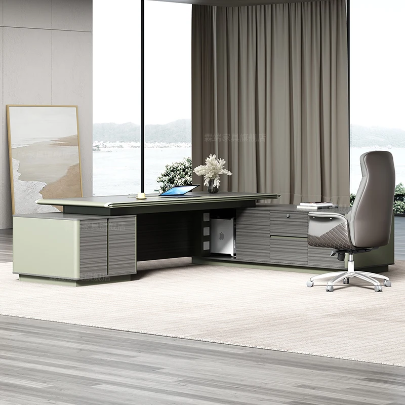 luxury manager desk melamine L shape executive office desk office furniture boss table design