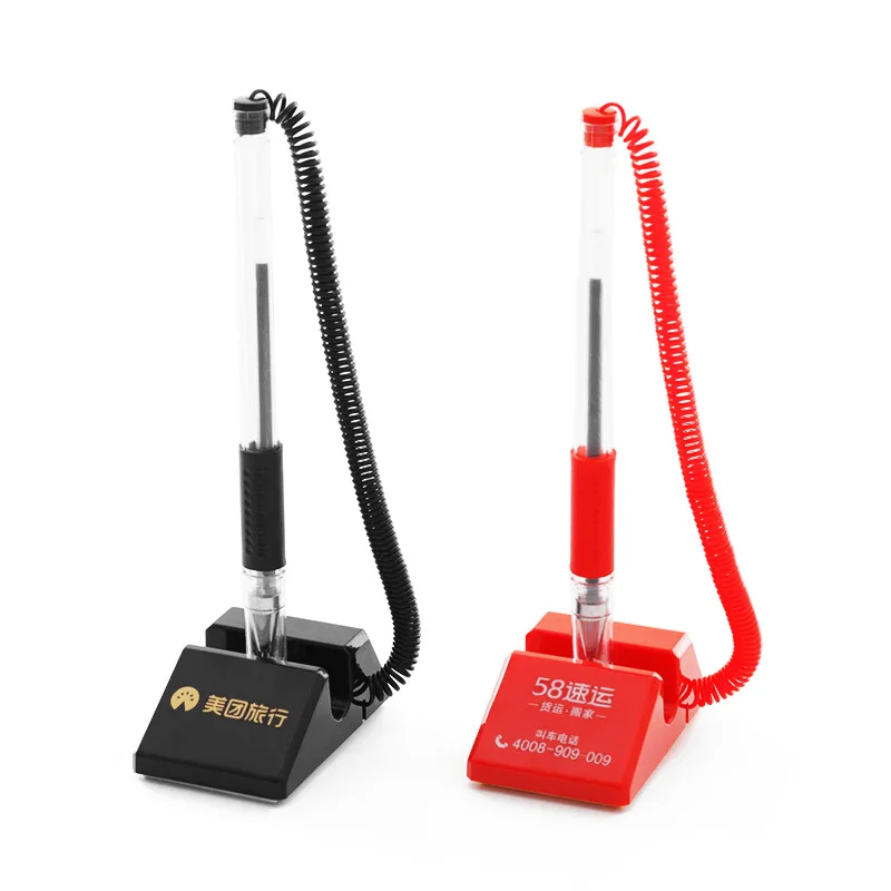 Customized logo fixed signature pen bank counter pen desktop paste neutral pen