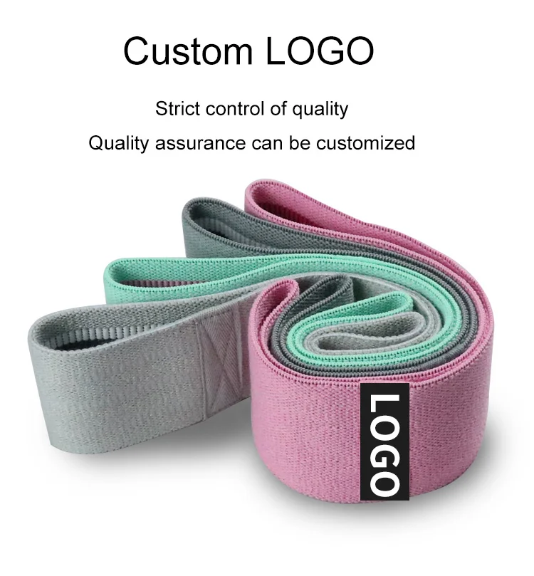 Women Strength Training Gym Fitness Exercise Bands,Hip Circle Set Non Slip Covered Elastic Booty Fabric Yoga Resistance Band