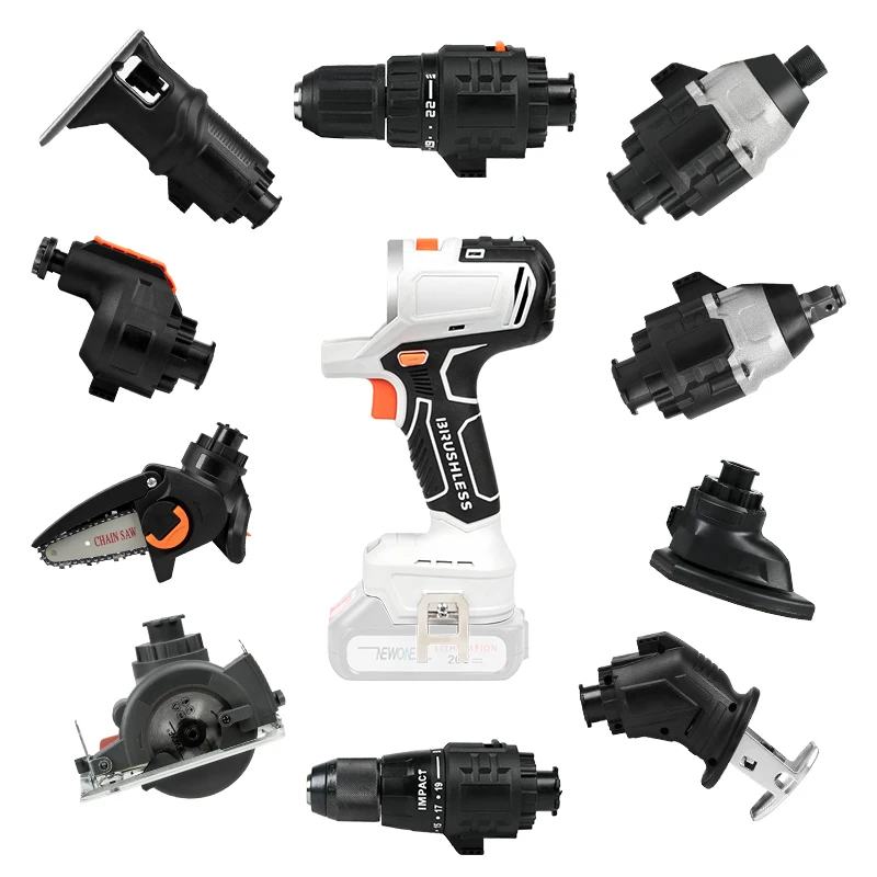 Combo Power Tool Set Brushless Drill Cordless Tool Kits Power Tool Impact Driver Combo Kits