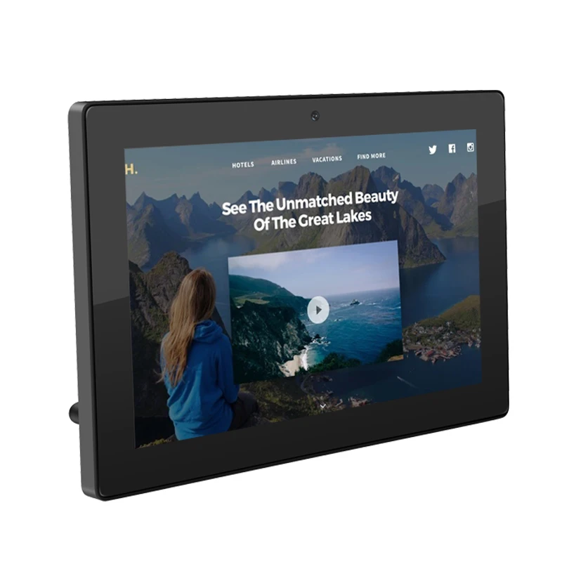 OEM 10.1 inch RK3588 4GB RAM 32GB Storage Capacitive Touch WiFi Screen Android 12 Advertising Display