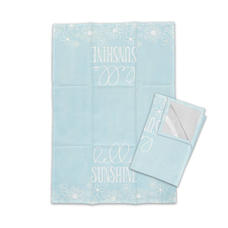 China Factory Customize Professional Print Pattern Flour Sack Tea Towel Kitchen Linen Cotton Tea Towel