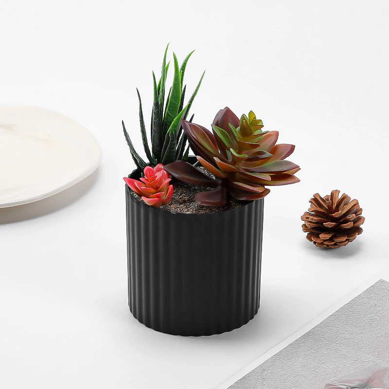 Duofu Home Decor Succulent Artificial Plant Potted DIY Decorative Baubles Holiday Decorations