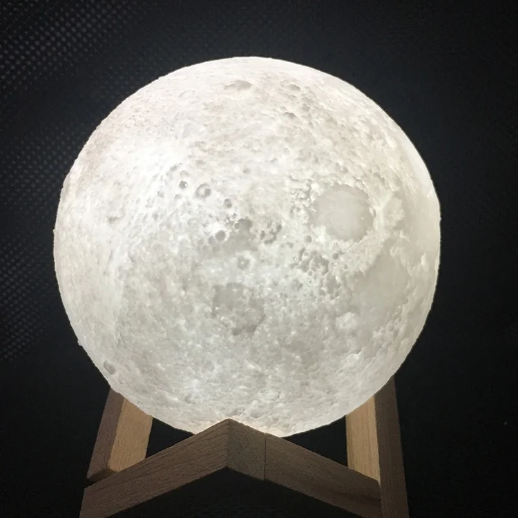Rechargeable table ball mood lunar led night light 3d print moon lamp