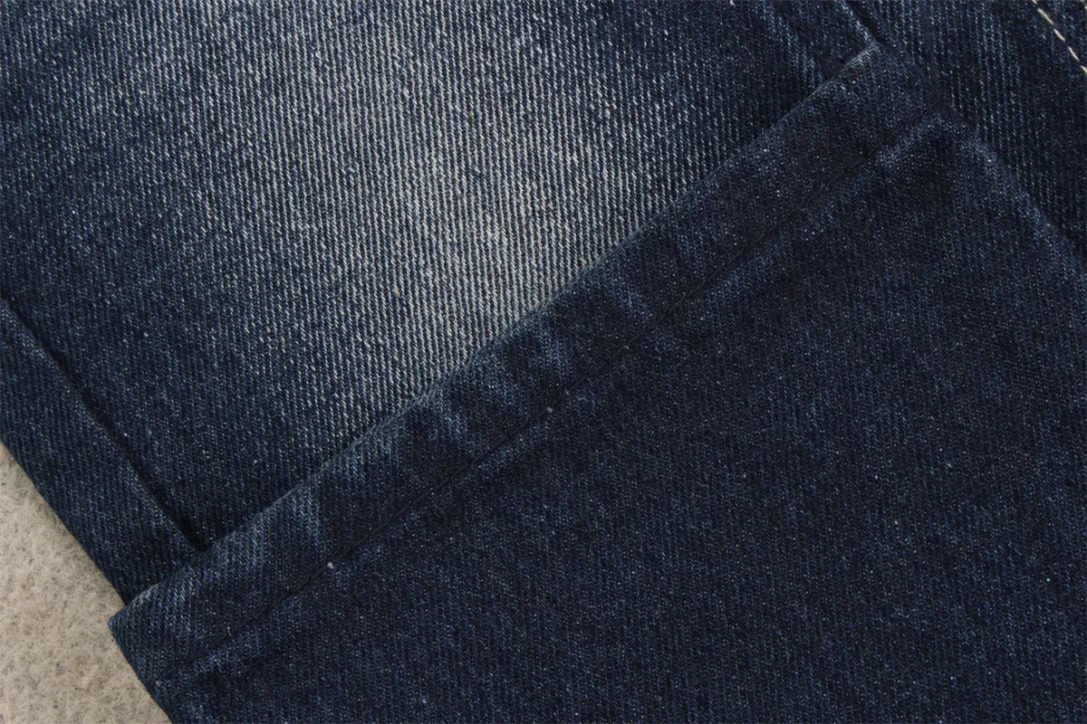 13.5 oz 100% Cotton Denim Fabric No Stretch Blue Recycled Cotton From China Guangdong Manufacturer