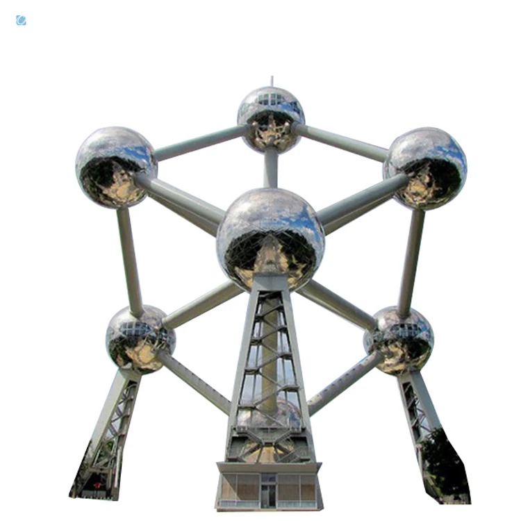 Нержавеющая сталь Atomium сферах Модель Скульптура знак зодиака скульптуры