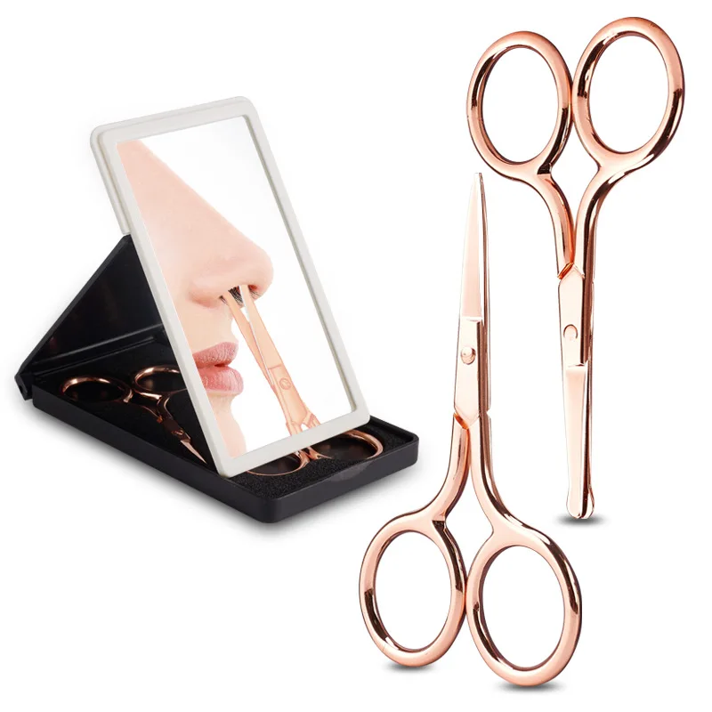 
Professional Stainless Steel Curved Wide Tip Eyebrow Scissors for Eyebrow or nose hair 
