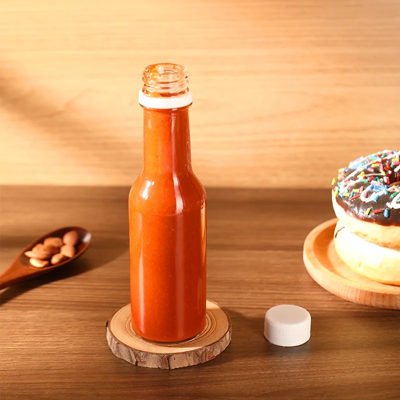 Factory 150ml  Fruit Jam BBQ Original Ketchup Paste Mustard Salad Dressing 5 oz Glass Bottle with Tamper Evident Screw Lid