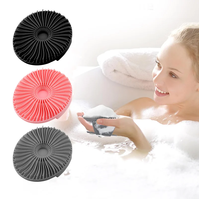 Handheld Antimicrobial Silicone Body Scrubber Soft Shower Cleansing Brush Men Women Gentle Exfoliating Scrub For All Skin