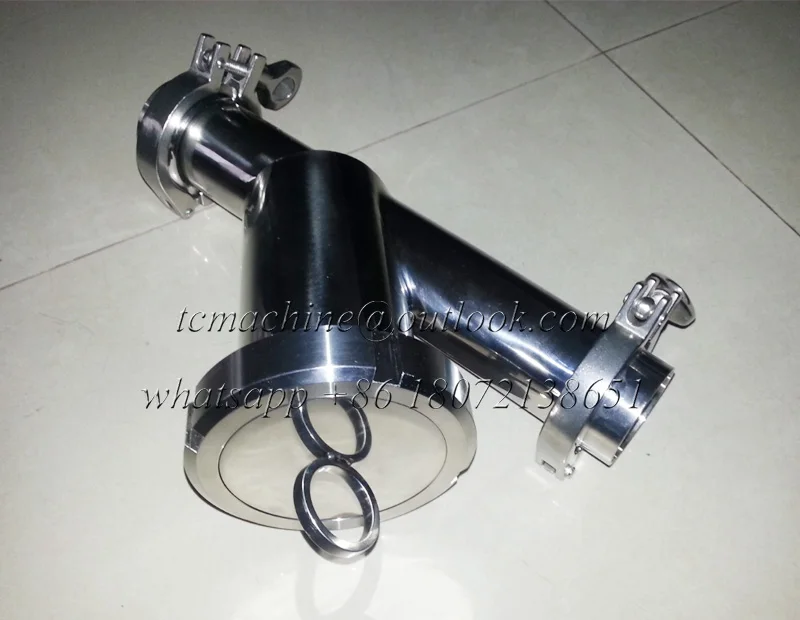 2' Y type in-line filter Y strainer SS316L filter housing  with Tri clamp connection ends
