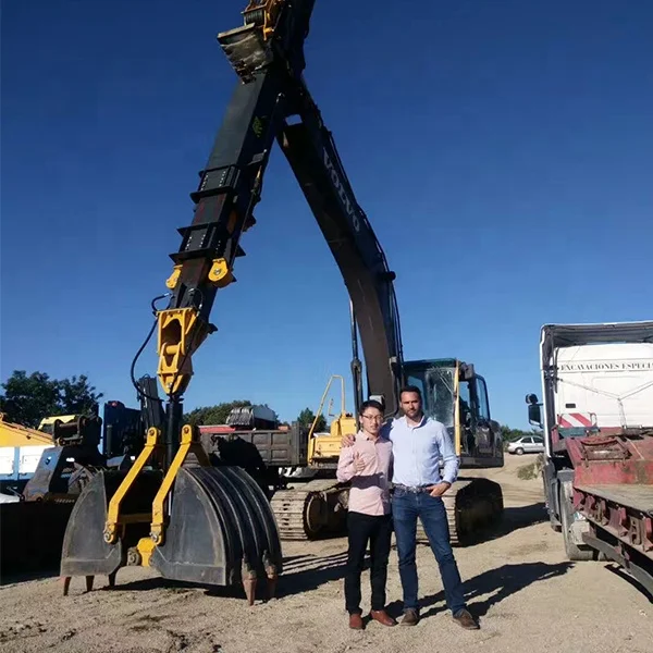 Рычаг экскаватора с длинной стрелой KM220 телескопический рычаг