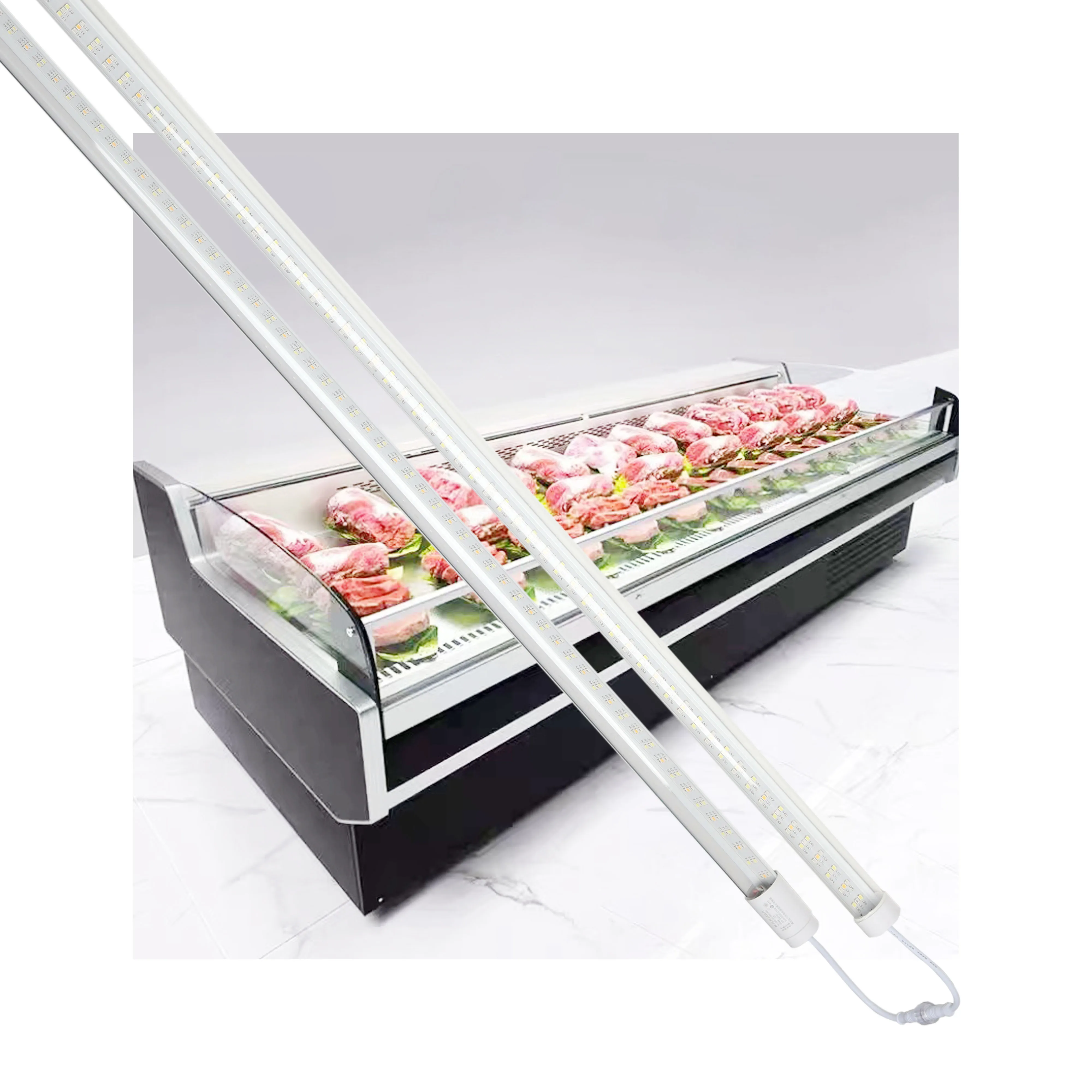 Лидер продаж, Светодиодная трубка для чехлов для мяса, светодиодная лампа T8, трубка для морозильной камеры, розовая светодиодная лампа, водонепроницаемая светодиодная трубка