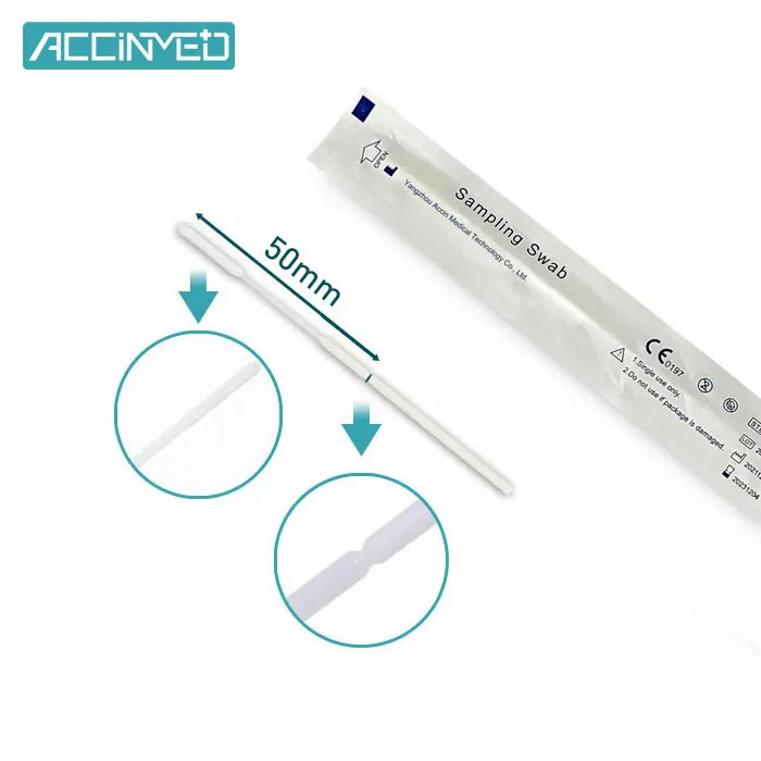 Free Sample Medical Sample Collection Disposable Sampling Flocked Swab