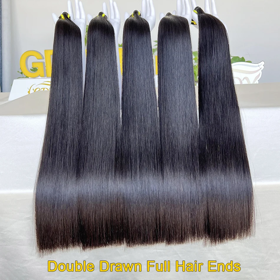 GDY Wholesale Double Drawn 12A Virgin Bundle Hair Vendor 100% Human, Unprocessed Raw Brazilian Cuticle Aligned Hair Bundles