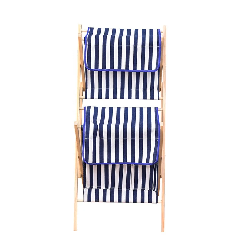 Folding fabric magazine rack with the fabric lid wood magazine display rack magazine rack with holds bag