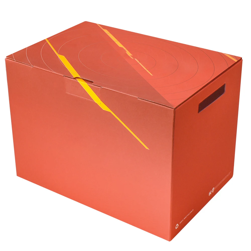 Custom Big Gift Box Packaging for Motorcycle Helmet Motorcycle Accessories and Bright Color Corrugated Shipping Box