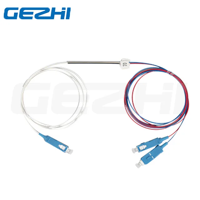 High quality 1x2 FBT splitter coupler 2 way PLC splitters 1x2 fiber optic splitter