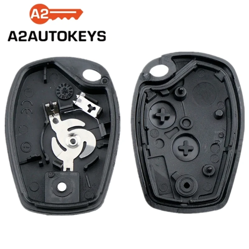 A2AUTOKEYS 2 Buttons Key Case For Renault Megane Modus Espace Laguna Duster Logan DACIA Sandero Fluence Clio Kango