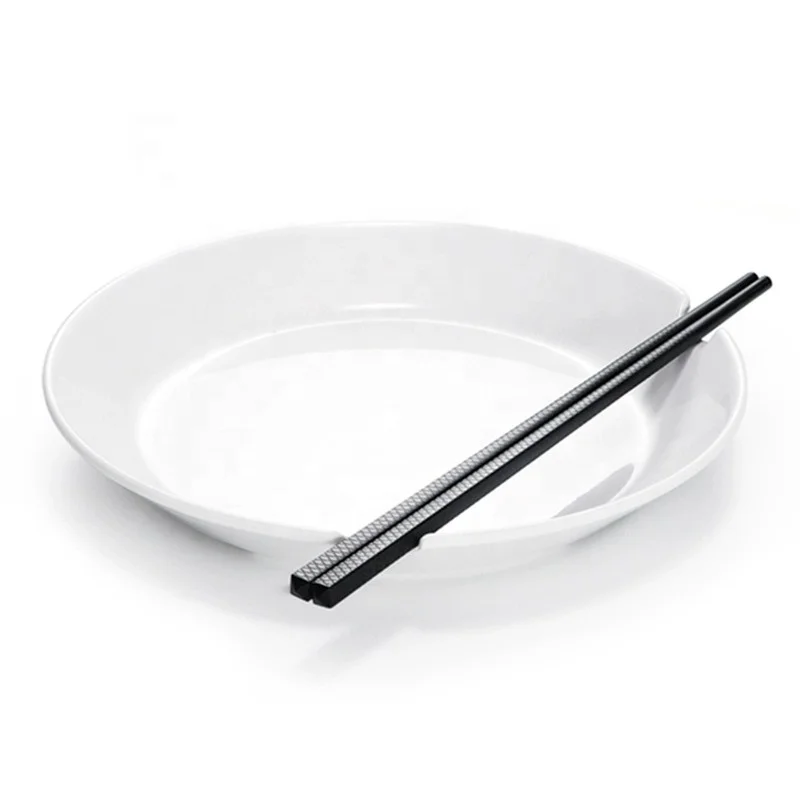 Factory wholesale unbreakable round plastic dinner ware with chopsticks Melamine Dinner Plate restaurant