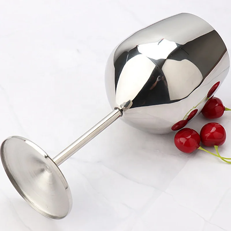 Stainless Steel and Brass Wine Glass Luxury Accessories Wine Whiskey Champagne Glasses Goblet Fancy Unique Cute for Party