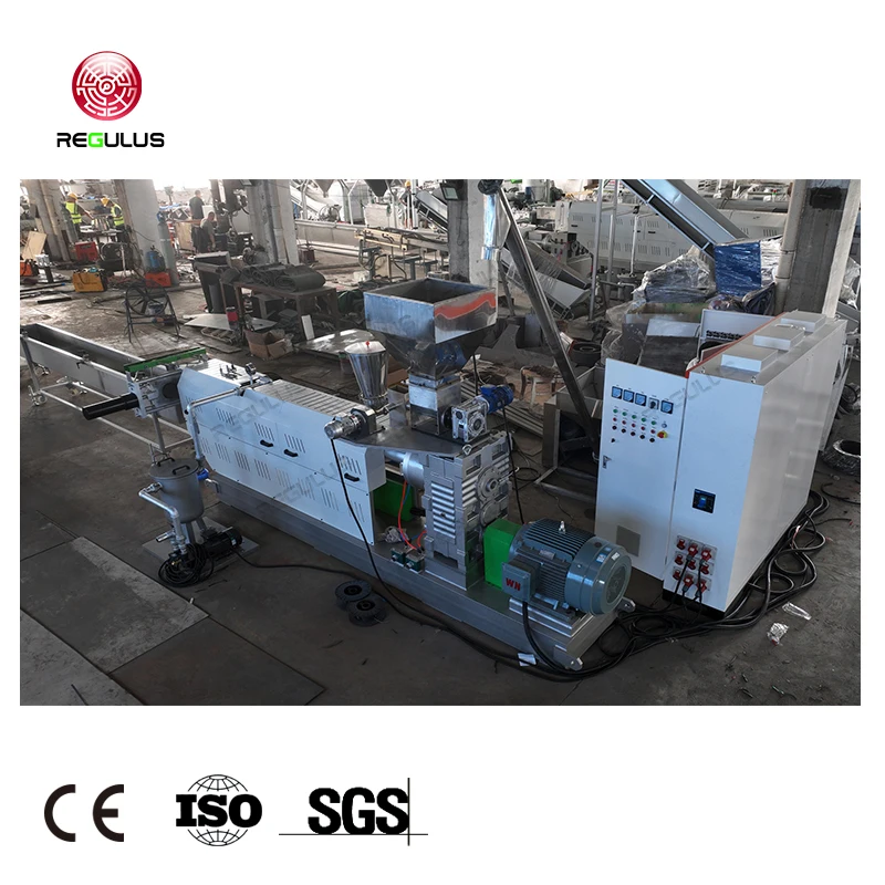 LDPE Flakes Semi-plasticized Granules Reusing Pelletizer Granulator Granulating Single-stage Strand Pelletizing Machine Line
