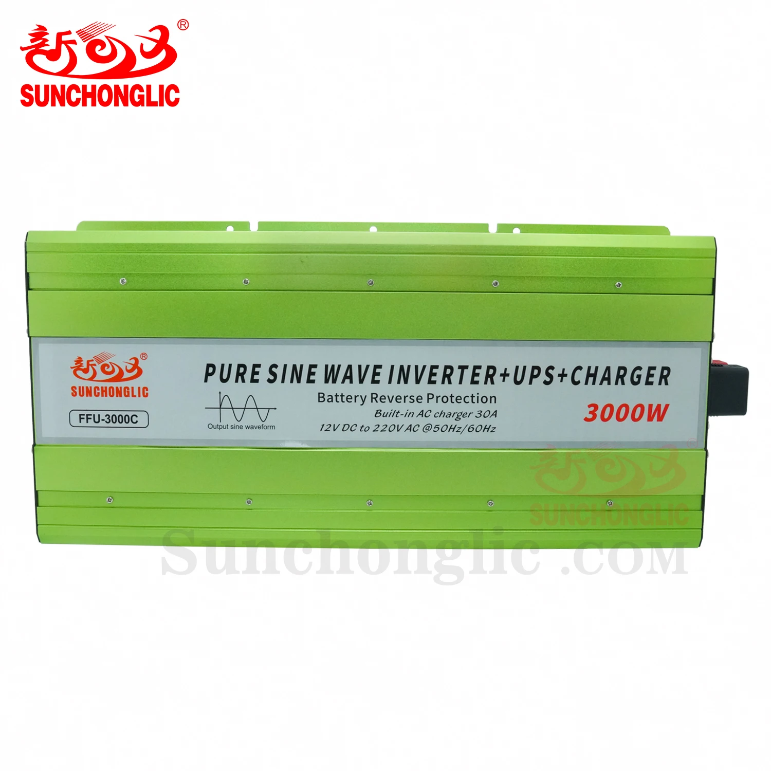 Sunchonglic inverter ups power inverter 12V 3000W pure sine wave inverter with 30A AC charger