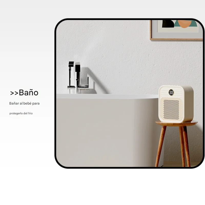 Mini ventilation heater anti-scalding outlet vertical and horizontal dual-purpose intelligent temperature control heater