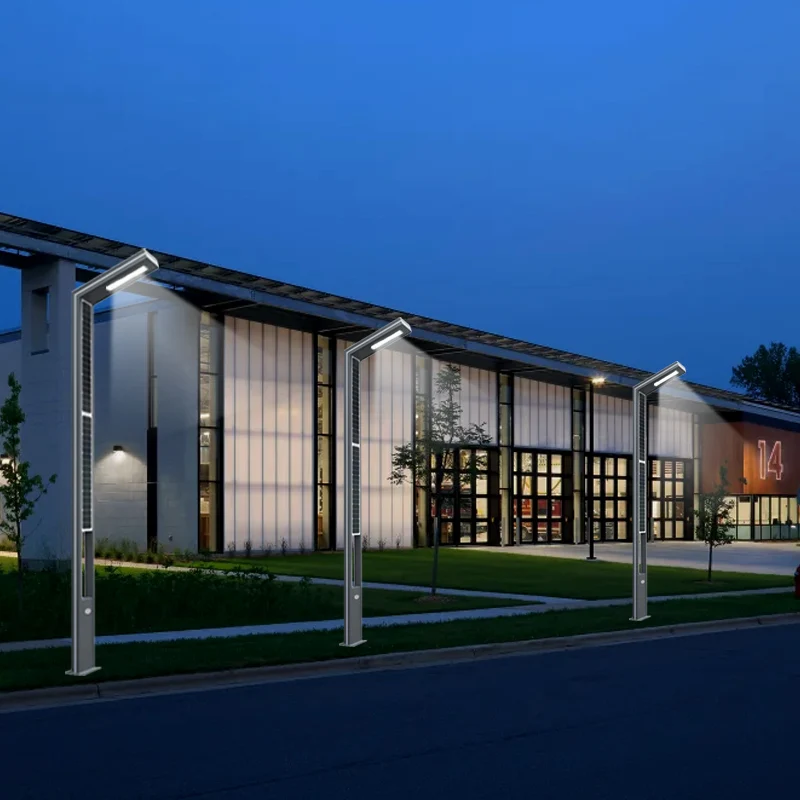 New design Aluminum bollard pole Solar channel light Garden Outdoor IP65 waterproof Street 3000-6000K Garden bollard light