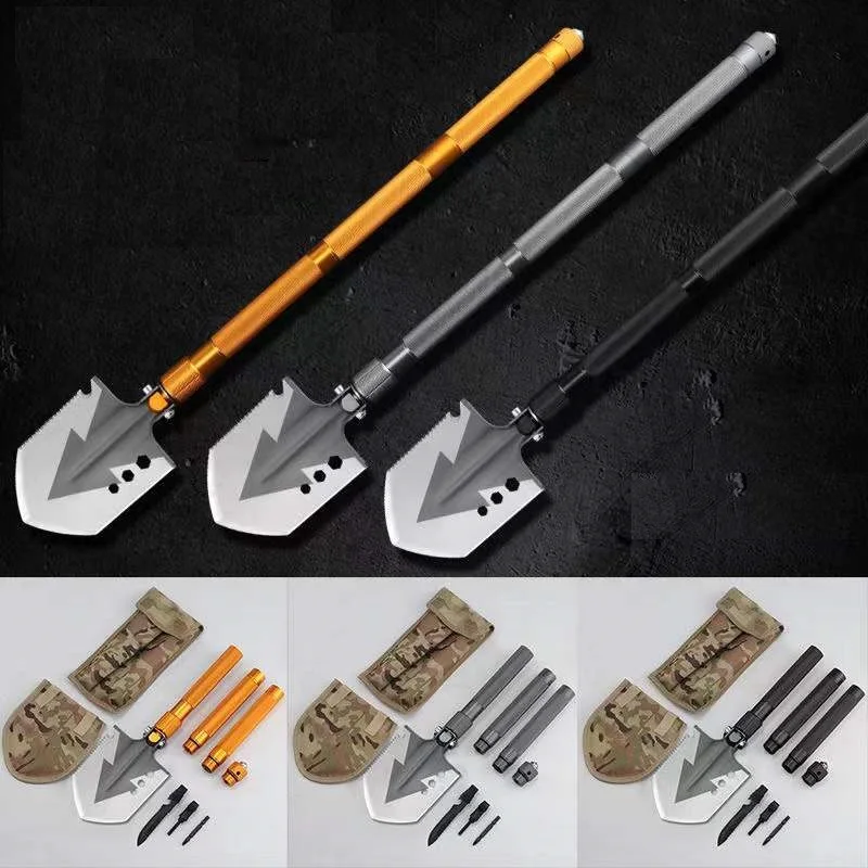 Engineer Shovel Outdoor Camping Vehicle Multi-functional Engineer Shovel Foldable Convenient Broken Window Engineer Shovel