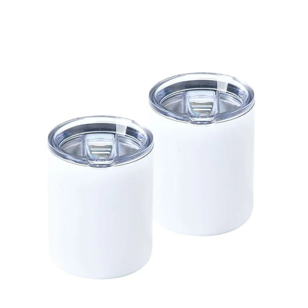 Hot Sale White Sublimation Blank Lowball Double Walled Vacuum Insulated 10oz Stainless Steel Straight Coffee Mug Tumbler