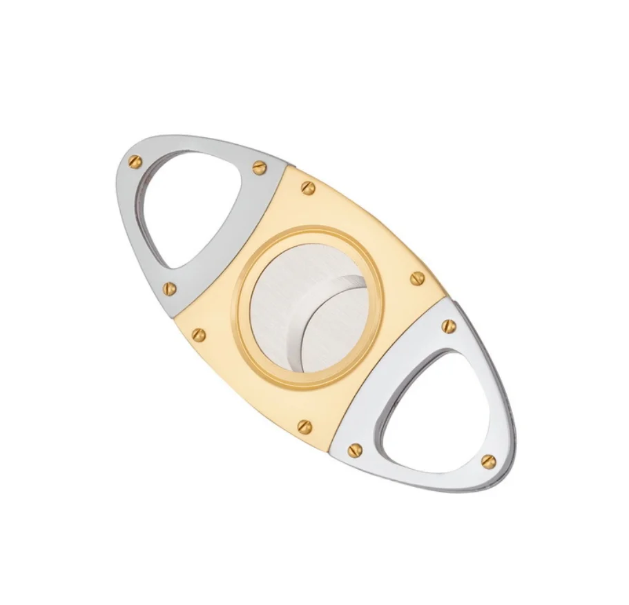 HQP-XJ04 HongQiang Amazon Hot Selling Professional Customize Industrial Premium Gold Metal Cigar Cutter Cigar Scissor