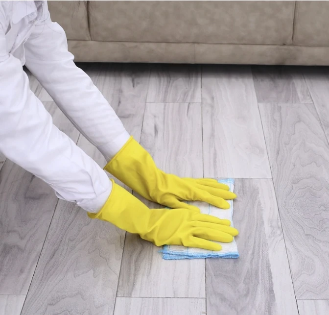 Chlorinated Nitrile Glove  women work glove diamond style chlorinated nitrile glove