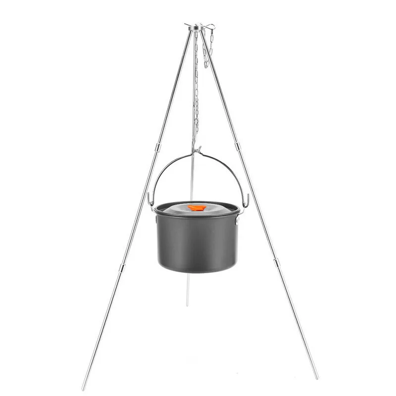 Camping Large Cookware Pot tripod for Outdoor Picnic Cooking Camp Bowl Hanging POT
