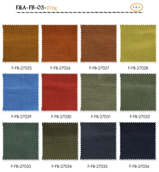 Stock Canvas 57' 270GSM Solid Color Cotton Canvas Fabric Wholesale Sewing Fabric High Quality Multiple Colors Low MOQ