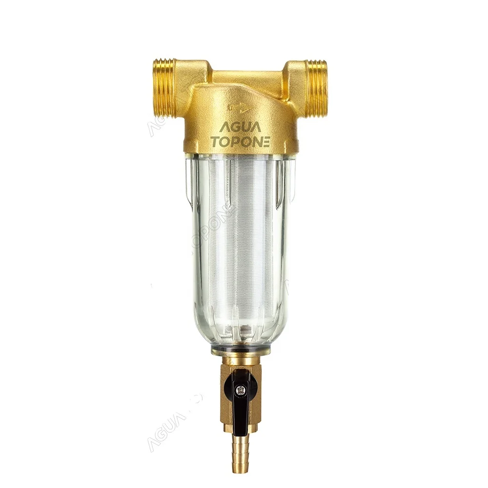 BPA free Solid Brass Spin Down Sediment Water Prefilter