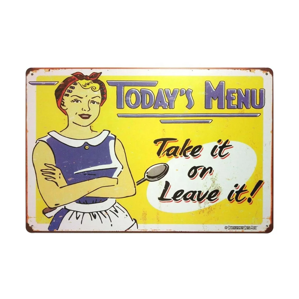 
Retro Metal Tin Signs Wholesale Art Wall Decoration House Cafe Bar Vintage Plaque 